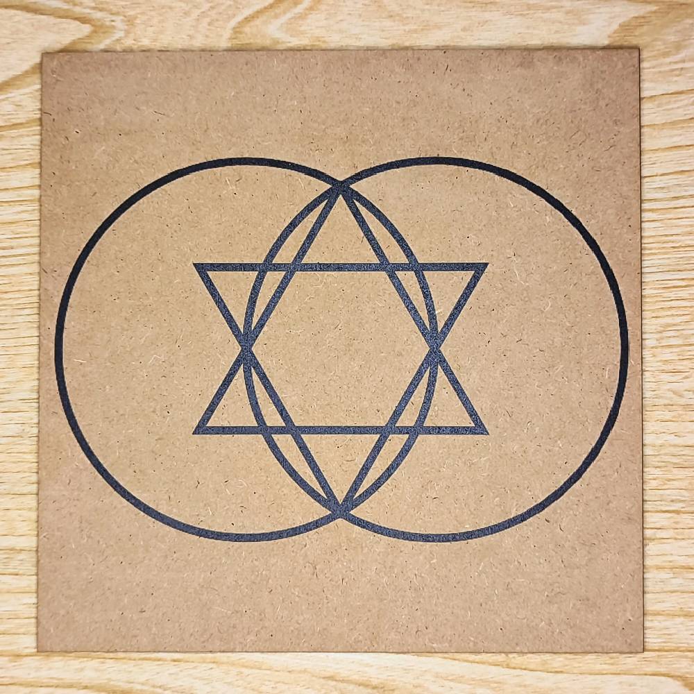 028. Vésica Piscis | Cuadro radiestésico en MDF crudo