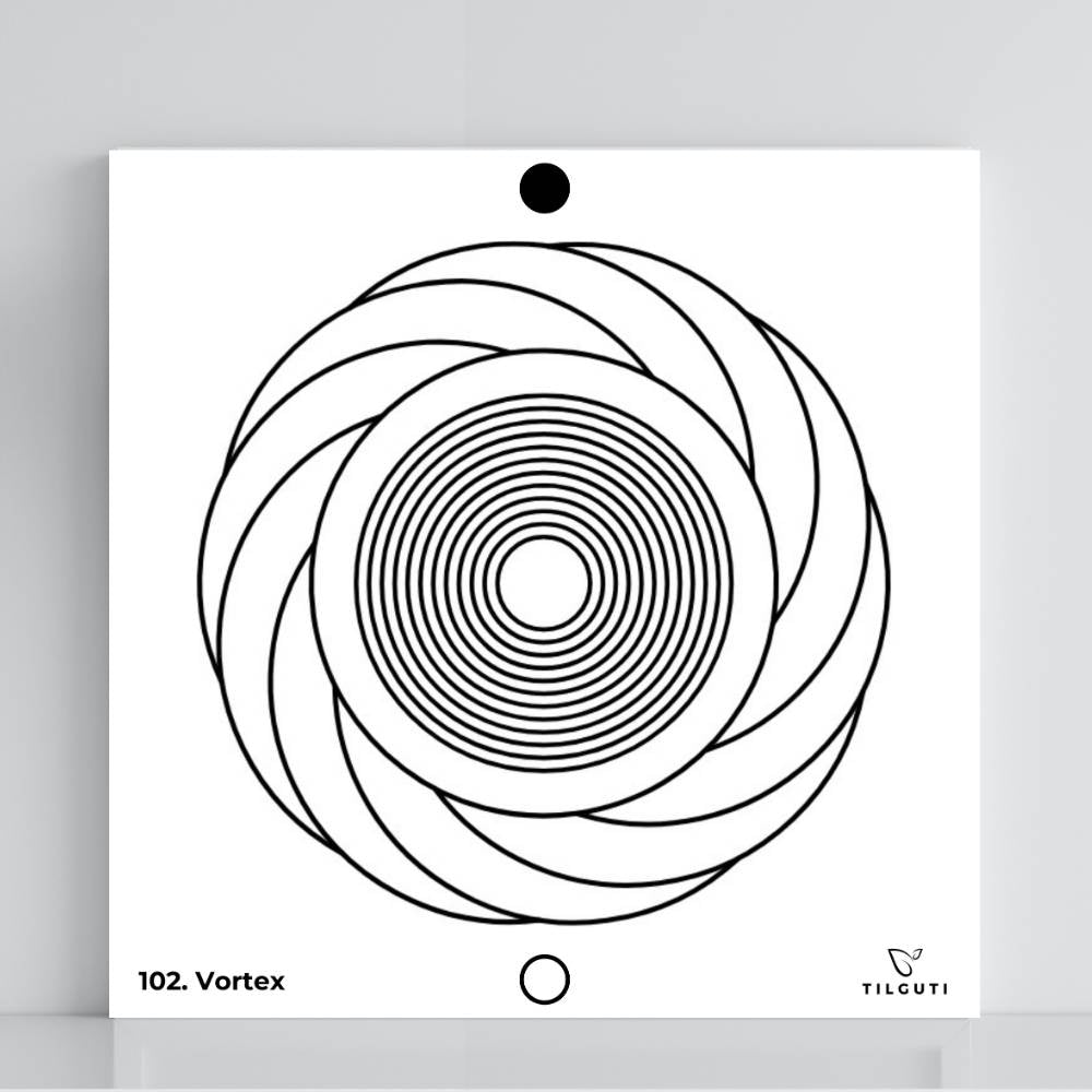 102. Vórtice | Tabla radiestésica de PVC