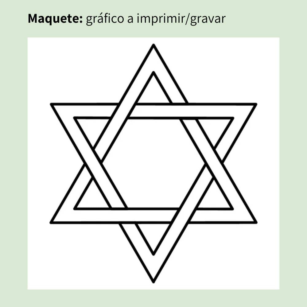 046. Hexagrama | Gráfico Radiestésico em MDF Cru