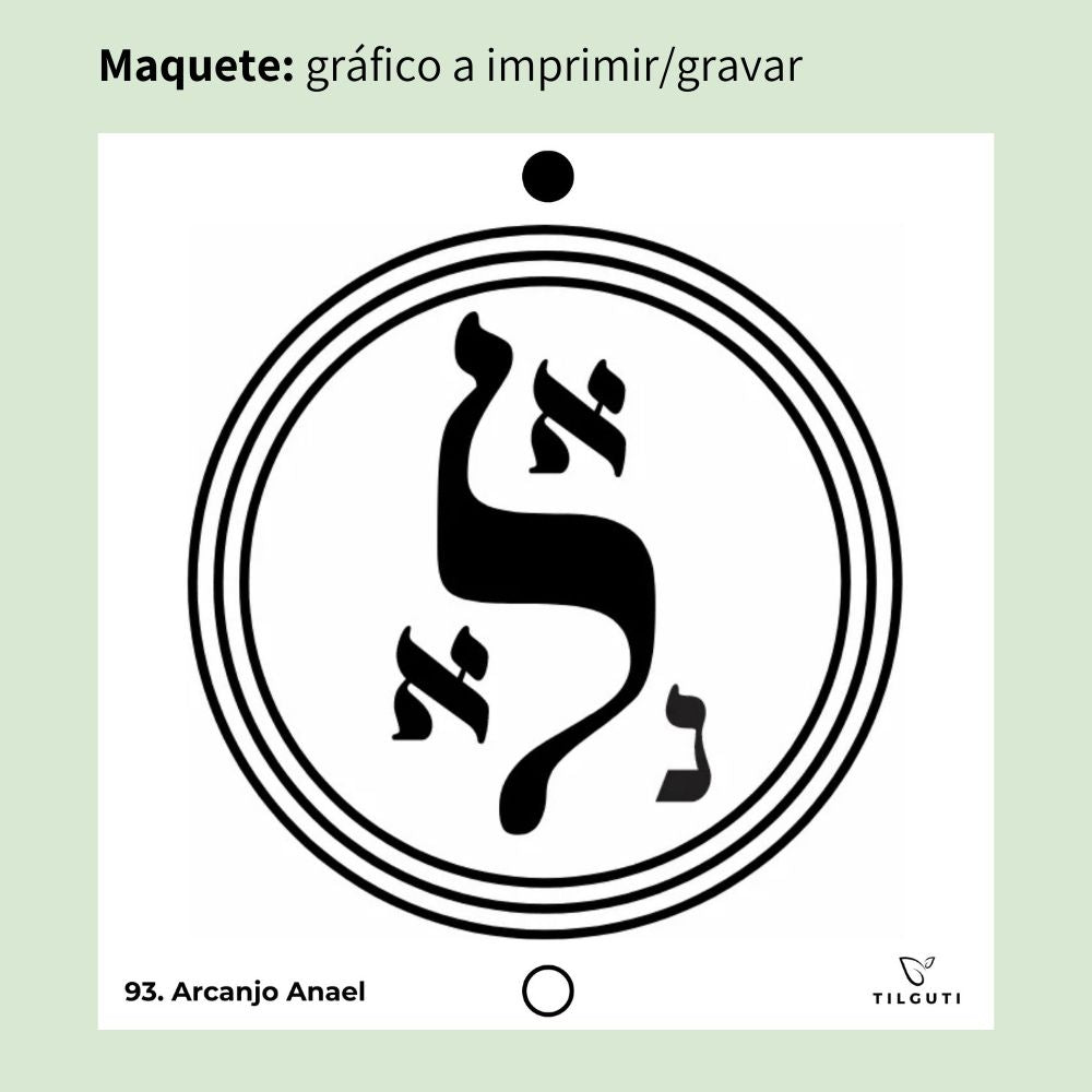 093. Arcanjo Anael | Gráfico Radiestésico em MDF Lacado