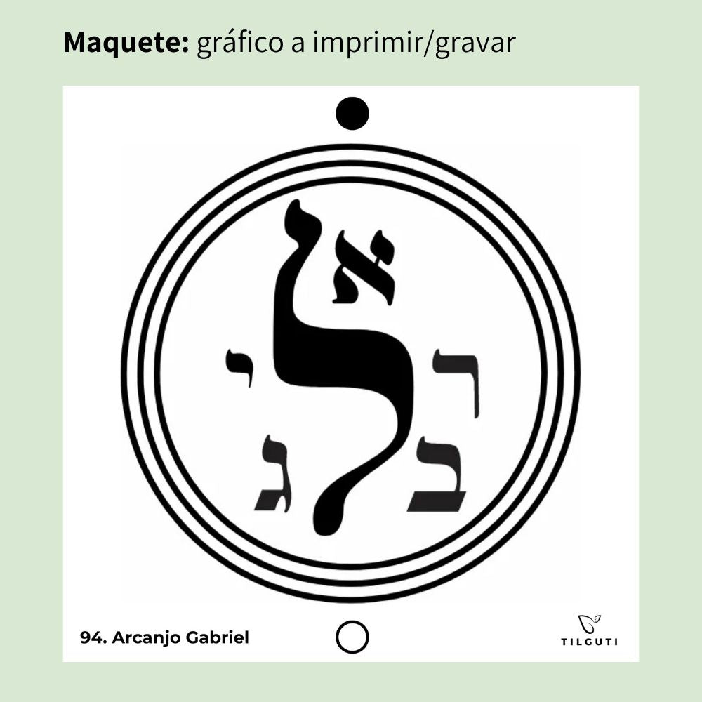 094. Arcanjo Gabriel | Gráfico Radiestésico em MDF Lacado