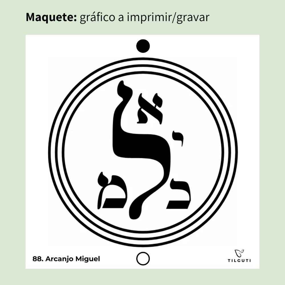 088. Arcanjo Miguel | Gráfico Radiestésico em MDF Lacado