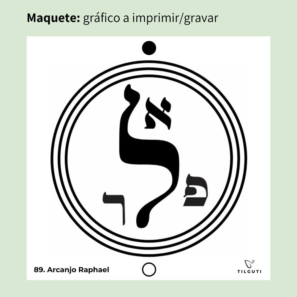 089. Arcanjo Raphael | Gráfico Radiestésico em MDF Lacado