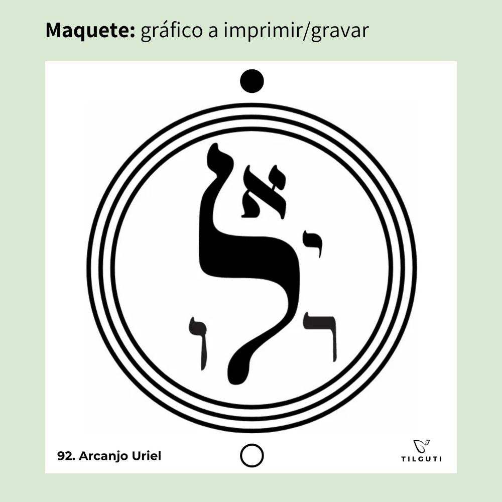 092. Arcángel Uriel | Cuadro Radiestésico en MDF Lacado