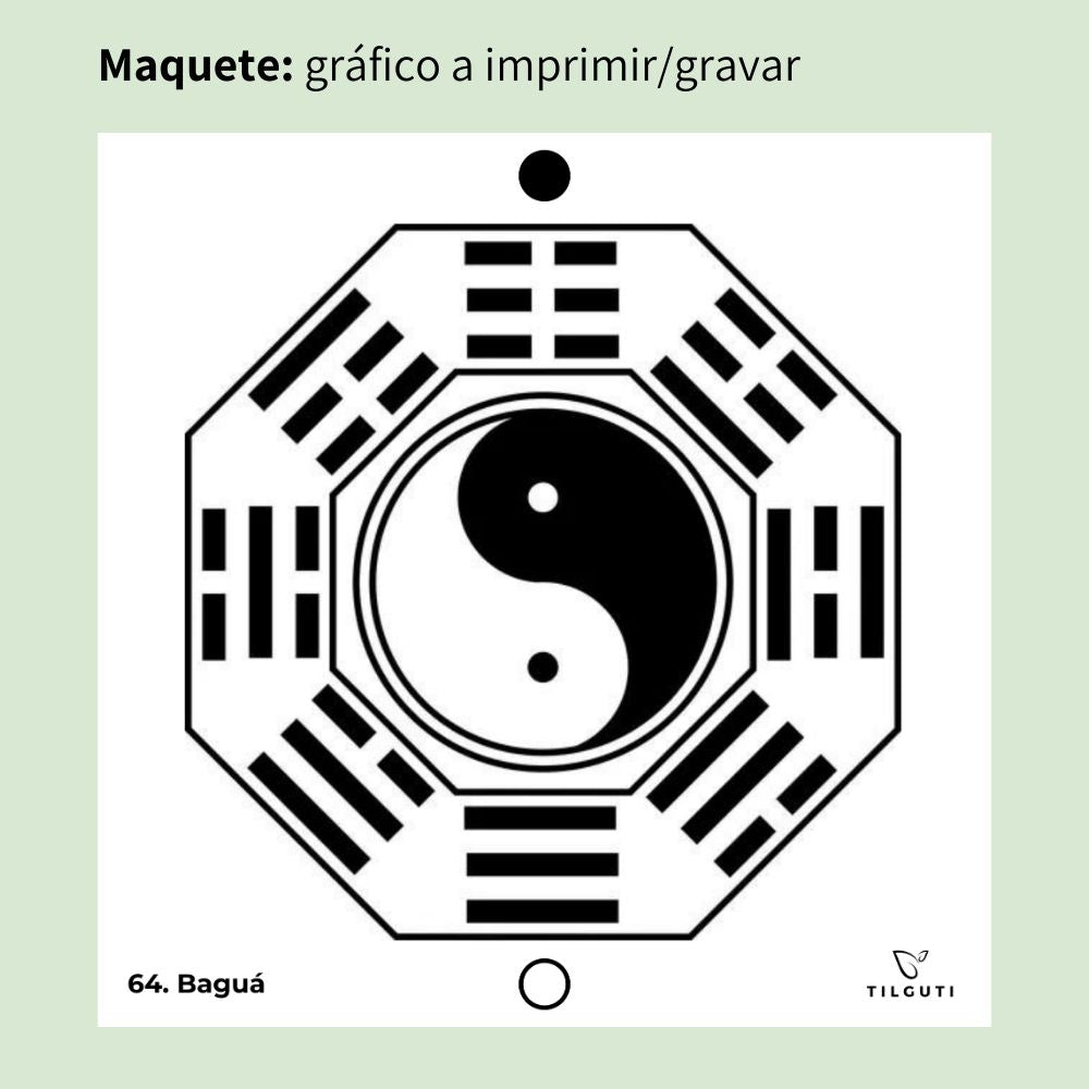 064. Baguá | Gráfico Radiestésico em MDF Lacado