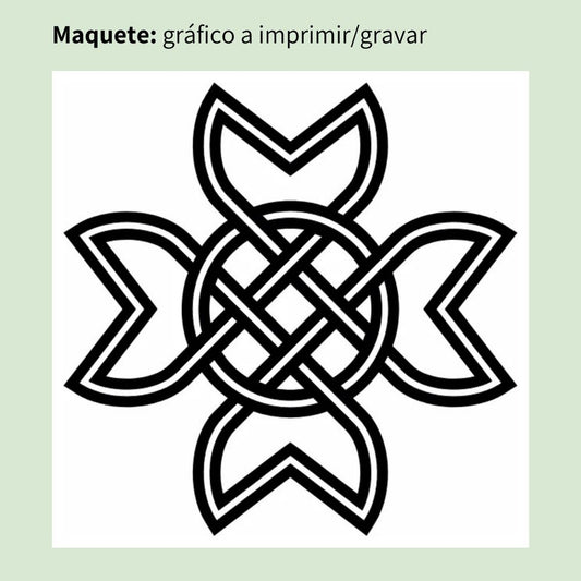 069. Cruz de São Mauro | Gráfico Radiestésico em MDF Cru