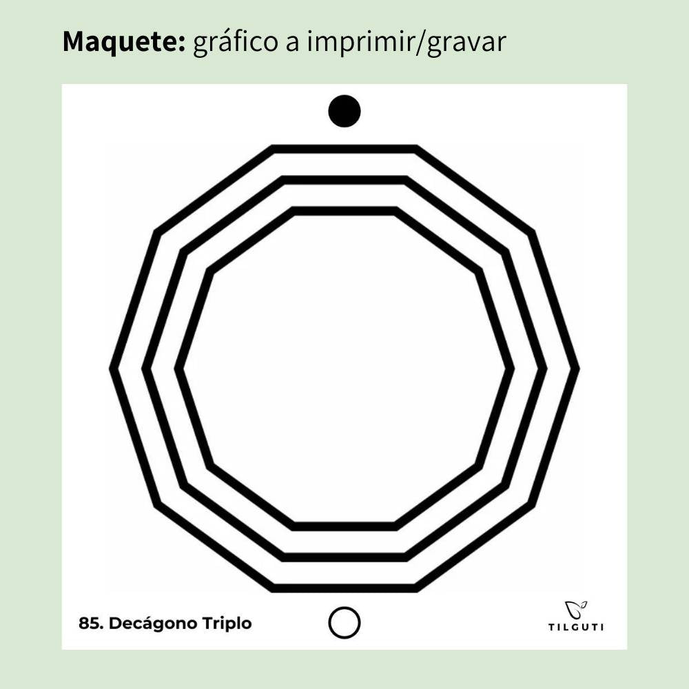 085. Triple Decágono | Cuadro Radiestésico en MDF Lacado