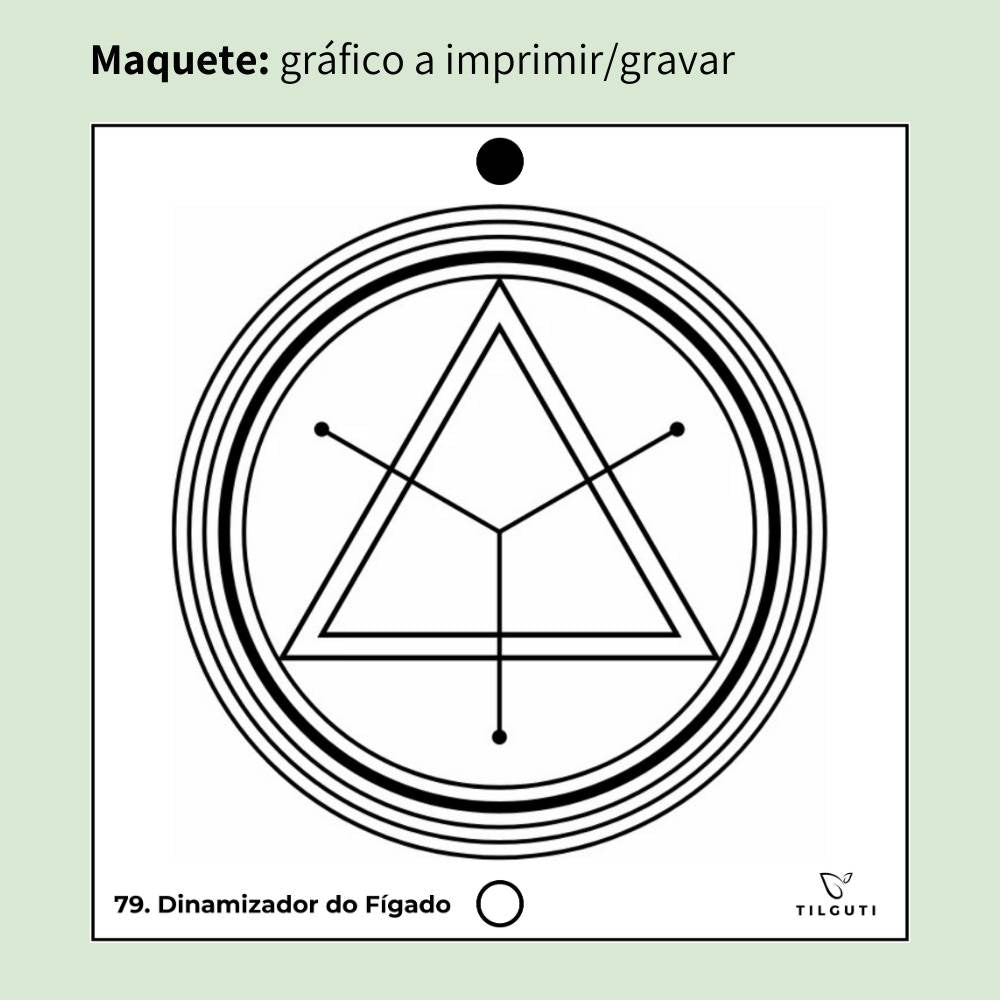079. Dinamizador do Fígado | Gráfico Radiestésico em MDF Lacado