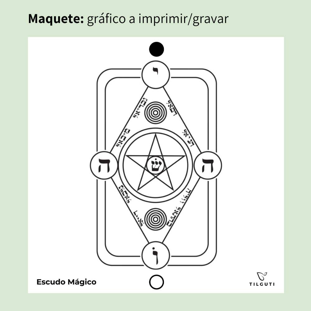 055. Escudo Mágico | Gráfico Radiestésico em MDF Lacado