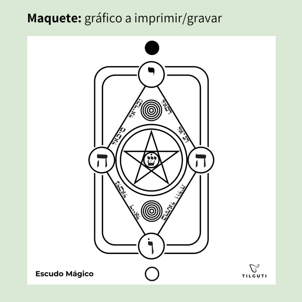055. Escudo Mágico | Gráfico Radiestésico em MDF Lacado