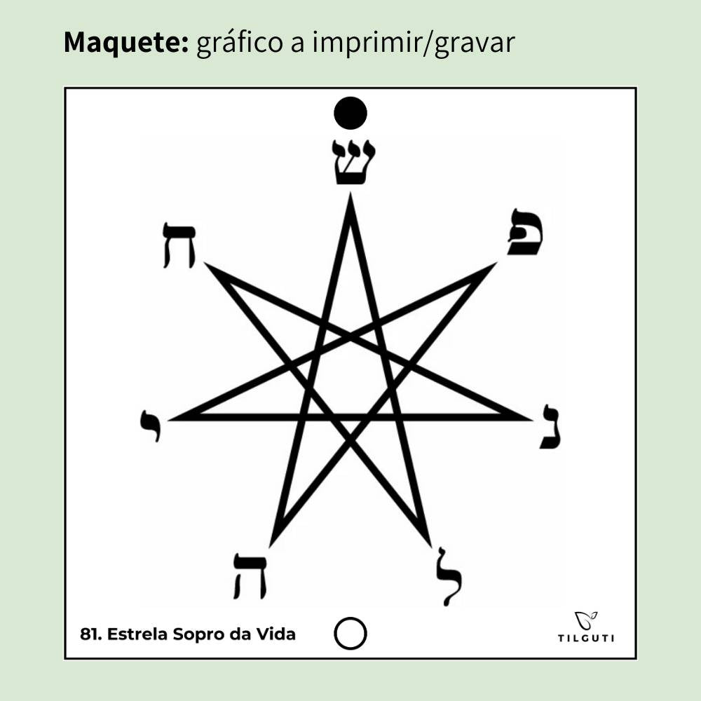 081. Estrela Sopro de Vida | Gráfico Radiestésico em MDF Lacado