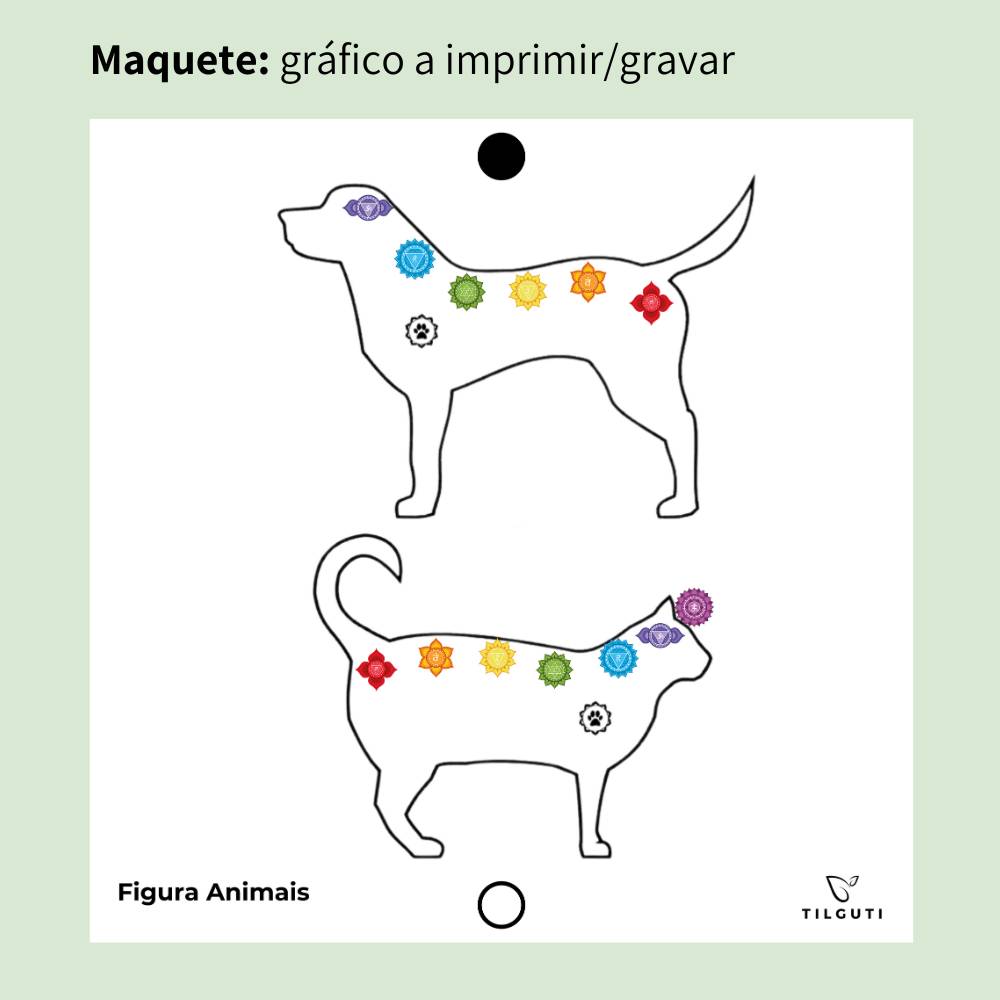 148. Figura Animal (cores) | Gráfico Radiestésico em MDF Cru
