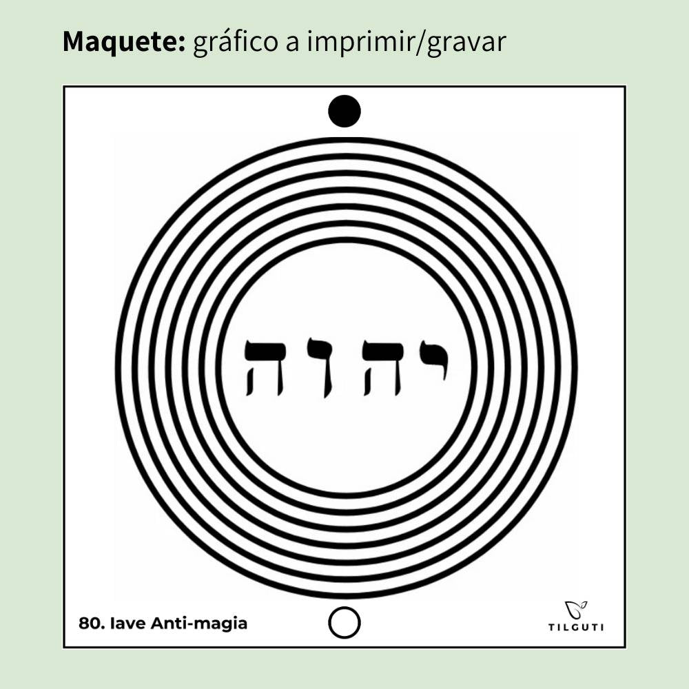 080. Iave AntiMagia | Gráfico Radiestésico em MDF Lacado