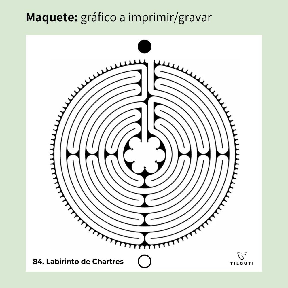 084. Laberinto de Chartres | Cuadro Radiestésico en MDF Lacado