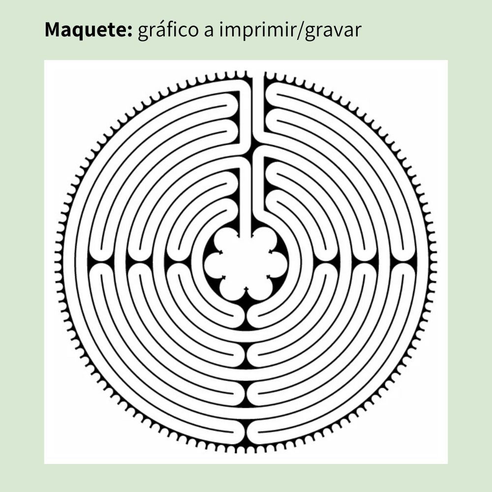 084. Labirinto de Chartres | Gráfico Radiestésico em MDF Cru