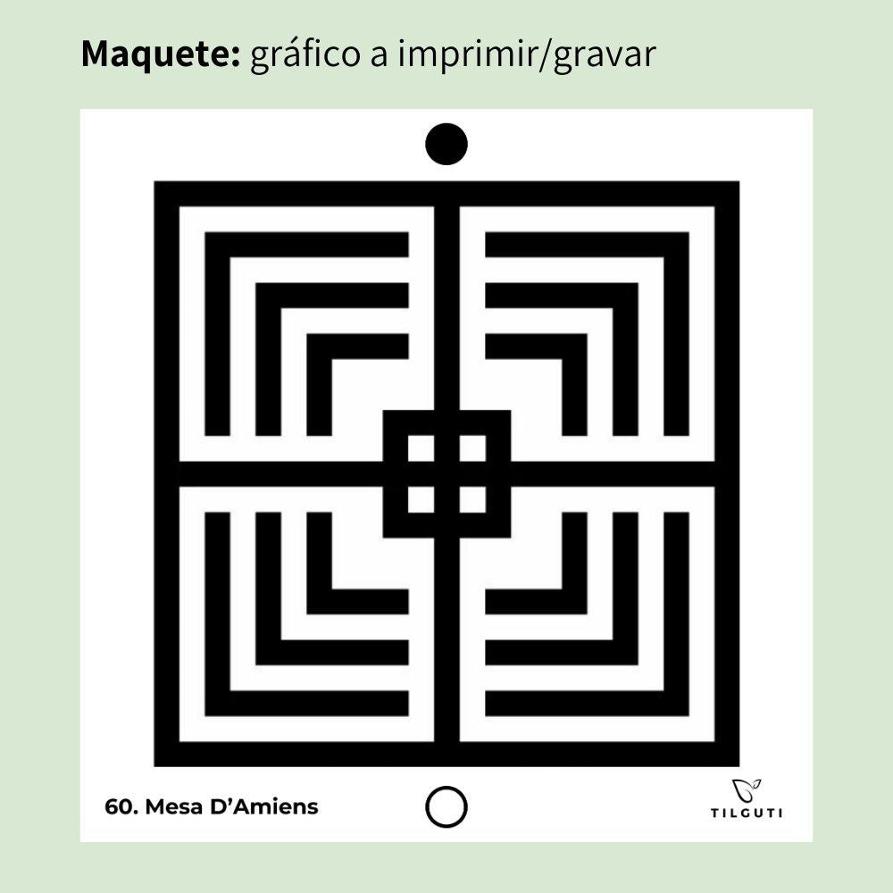 060. Mesa D'Amiens | Gráfico Radiestésico em MDF Lacado