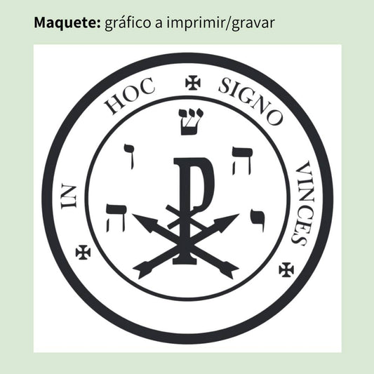 119. Monograma de Cristo | Cuadro radiestésico en MDF crudo