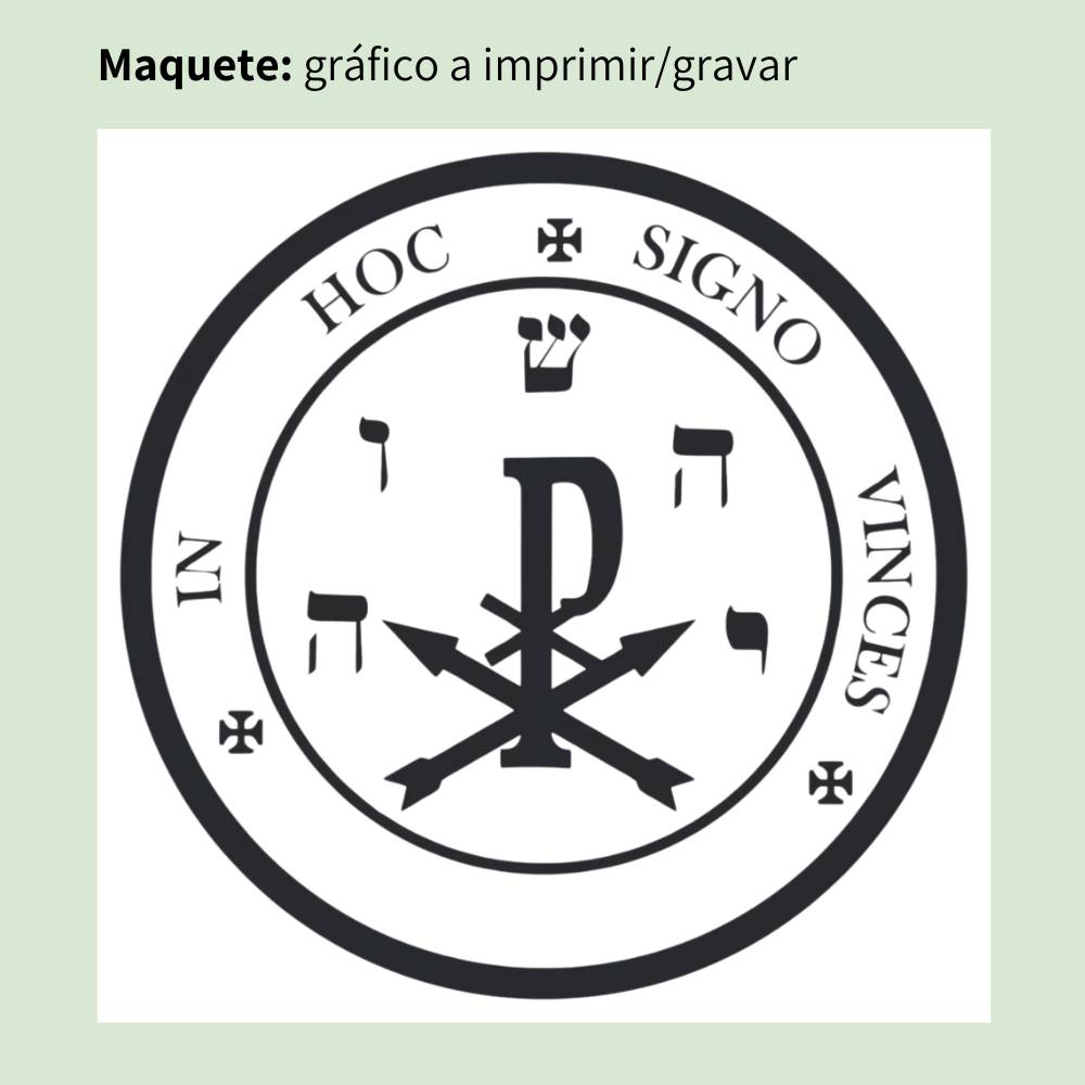 119. Monograma de Cristo | Gráfico Radiestésico em MDF Lacado