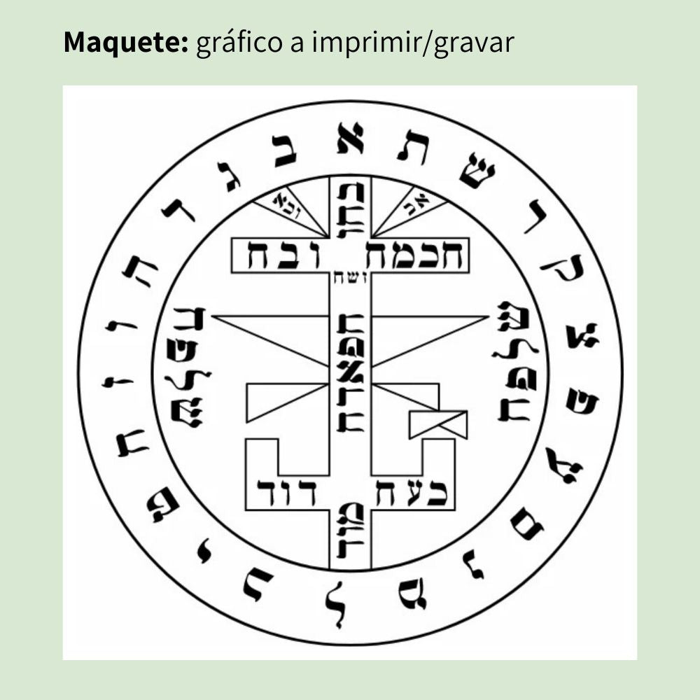 068. Pantáculo contra Espíritos Malignos | Gráfico Radiestésico em MDF Cru