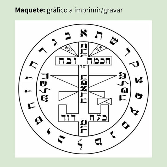 068. Pantáculo contra Espíritos Malignos | Gráfico Radiestésico em MDF Cru