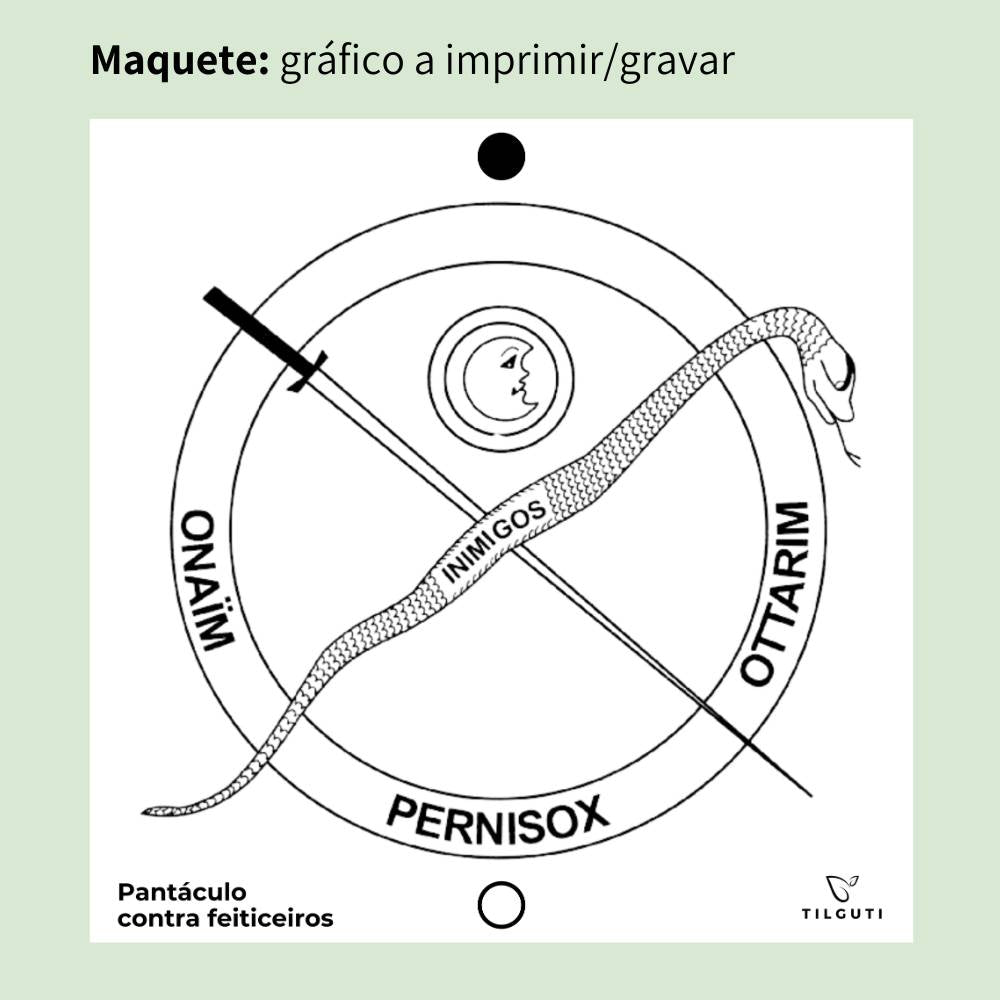 146. Pantáculo contra feiticeiros | Gráfico Radiestésico em MDF Lacado