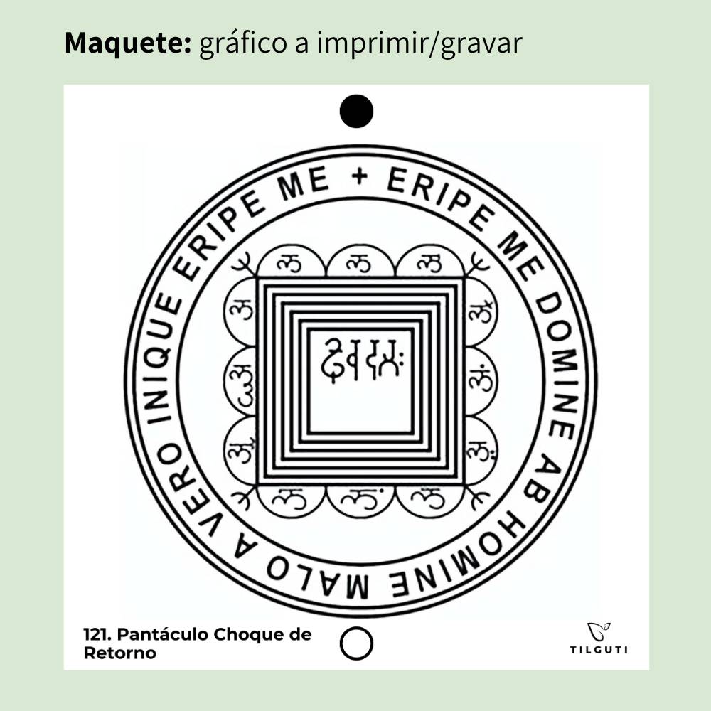 121. Pentáculo Choque de Retorno | Gráfico Radiestésico em MDF Lacado