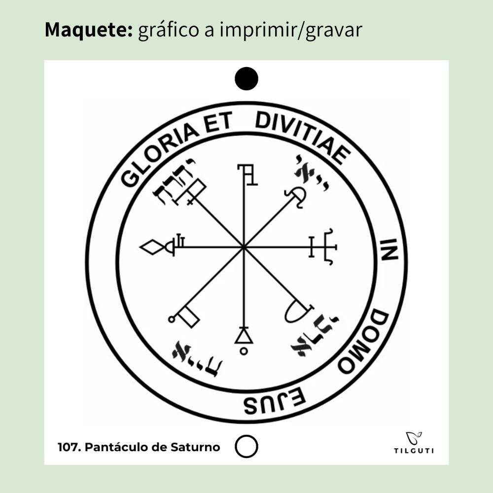 107. Pentáculo de Saturno | Gráfico Radiestésico em MDF Lacado