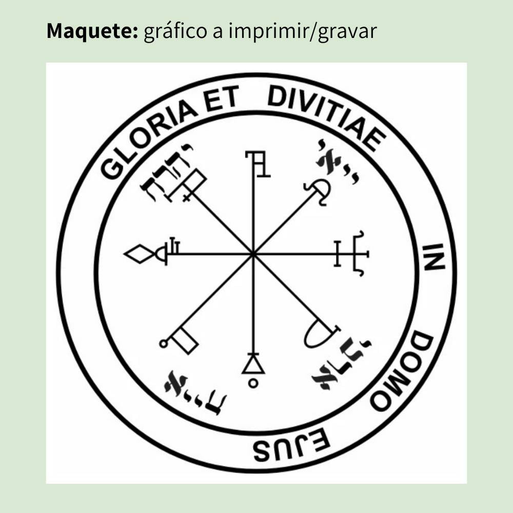 107. Pentáculo de Saturno | Gráfico Radiestésico em MDF Lacado