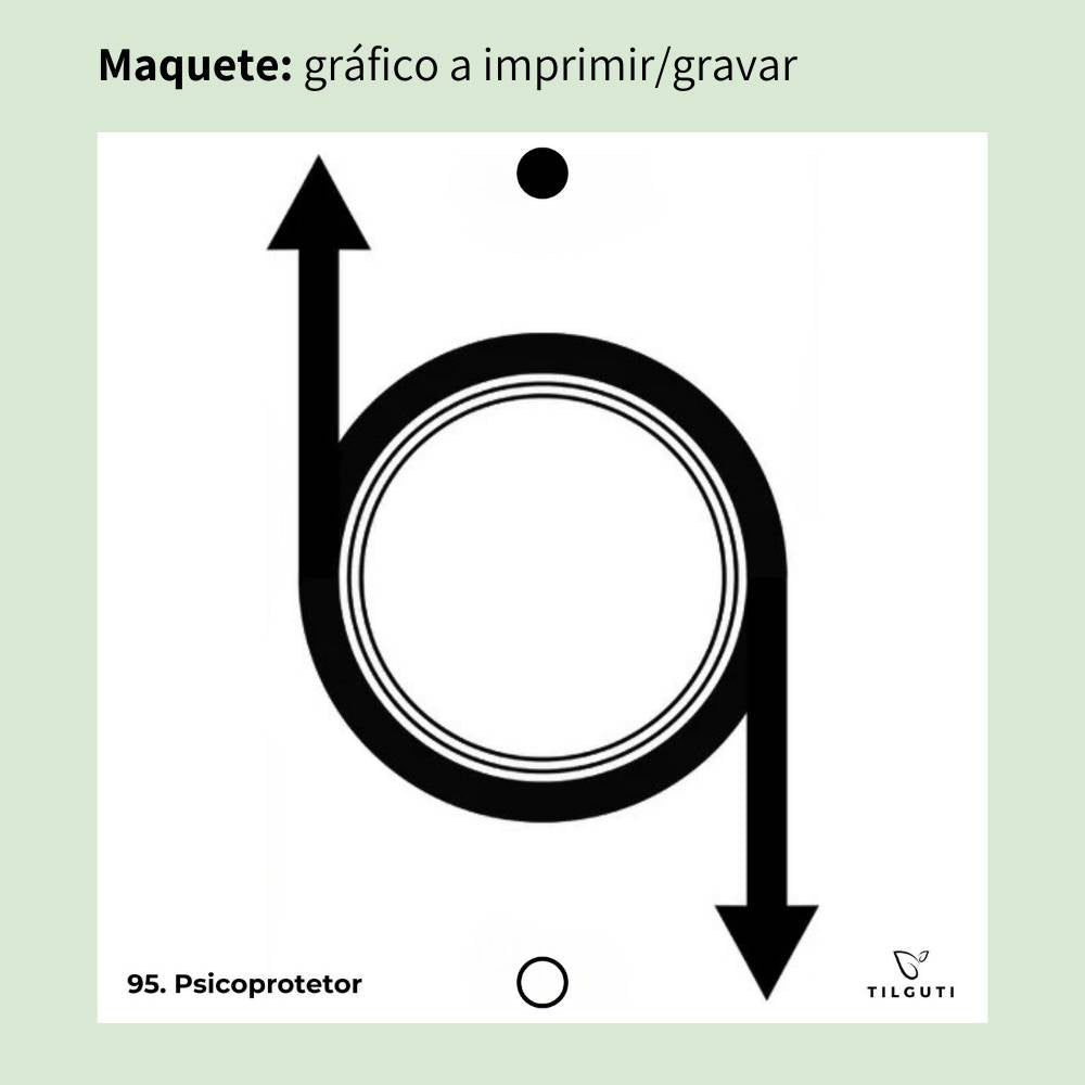 095. Psicoprotetor | Gráfico Radiestésico em MDF Lacado