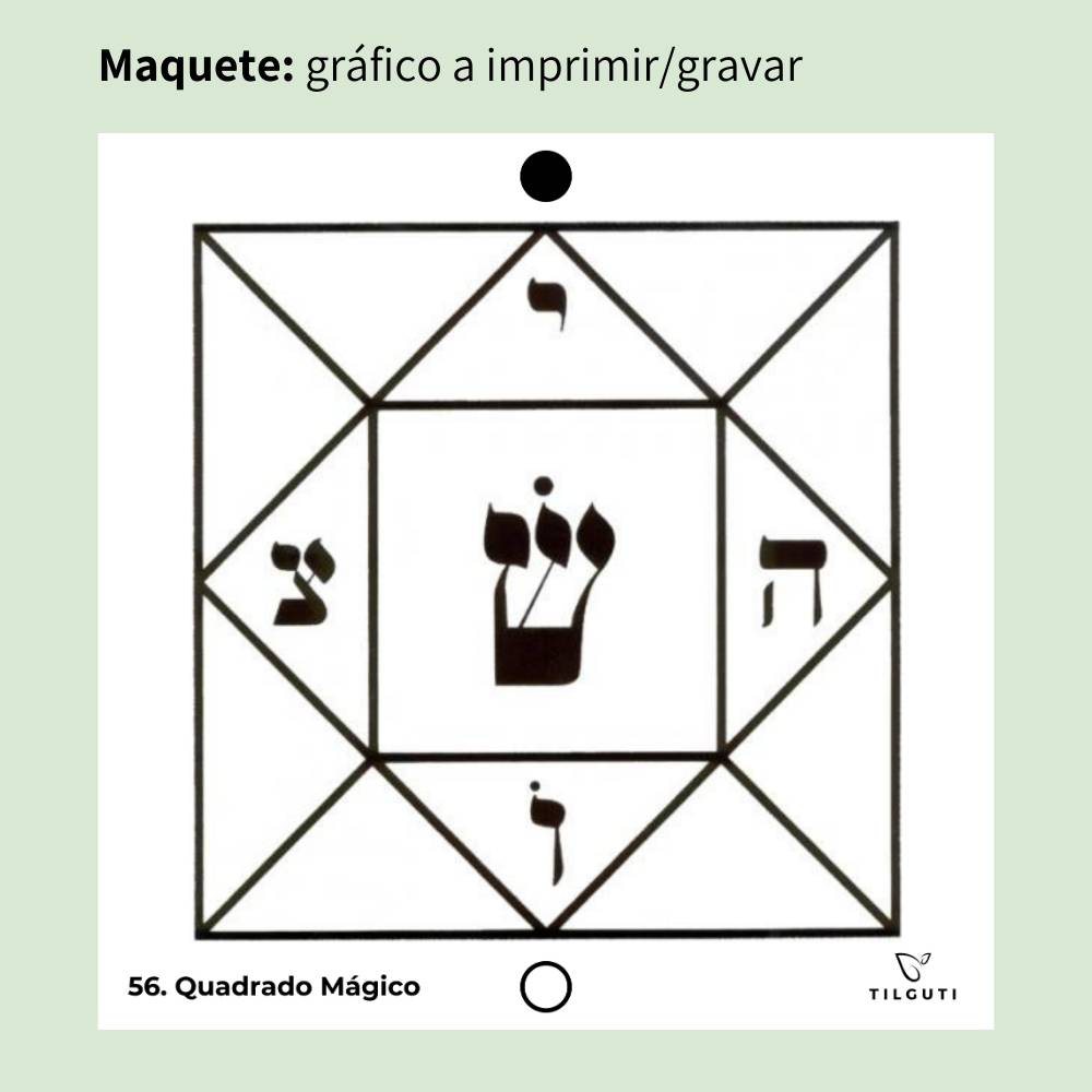 056. Quadrado Mágico | Gráfico Radiestésico em MDF Lacado