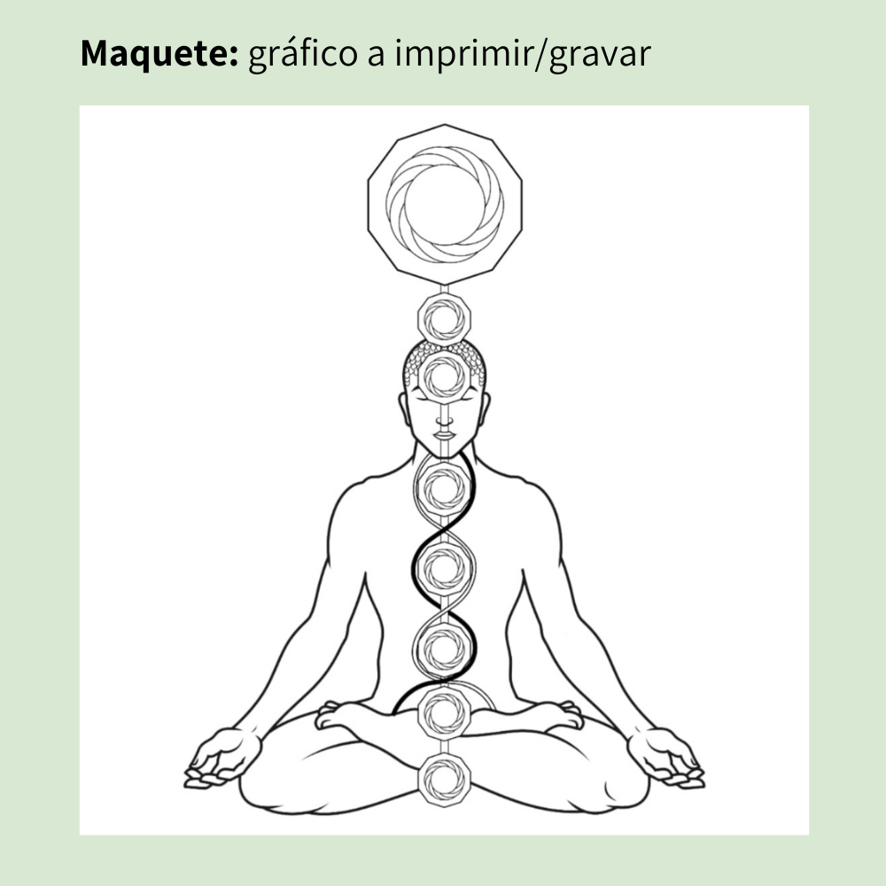 139. Reequilíbrio através dos Chakras | Gráfico Radiestésico em MDF Cru