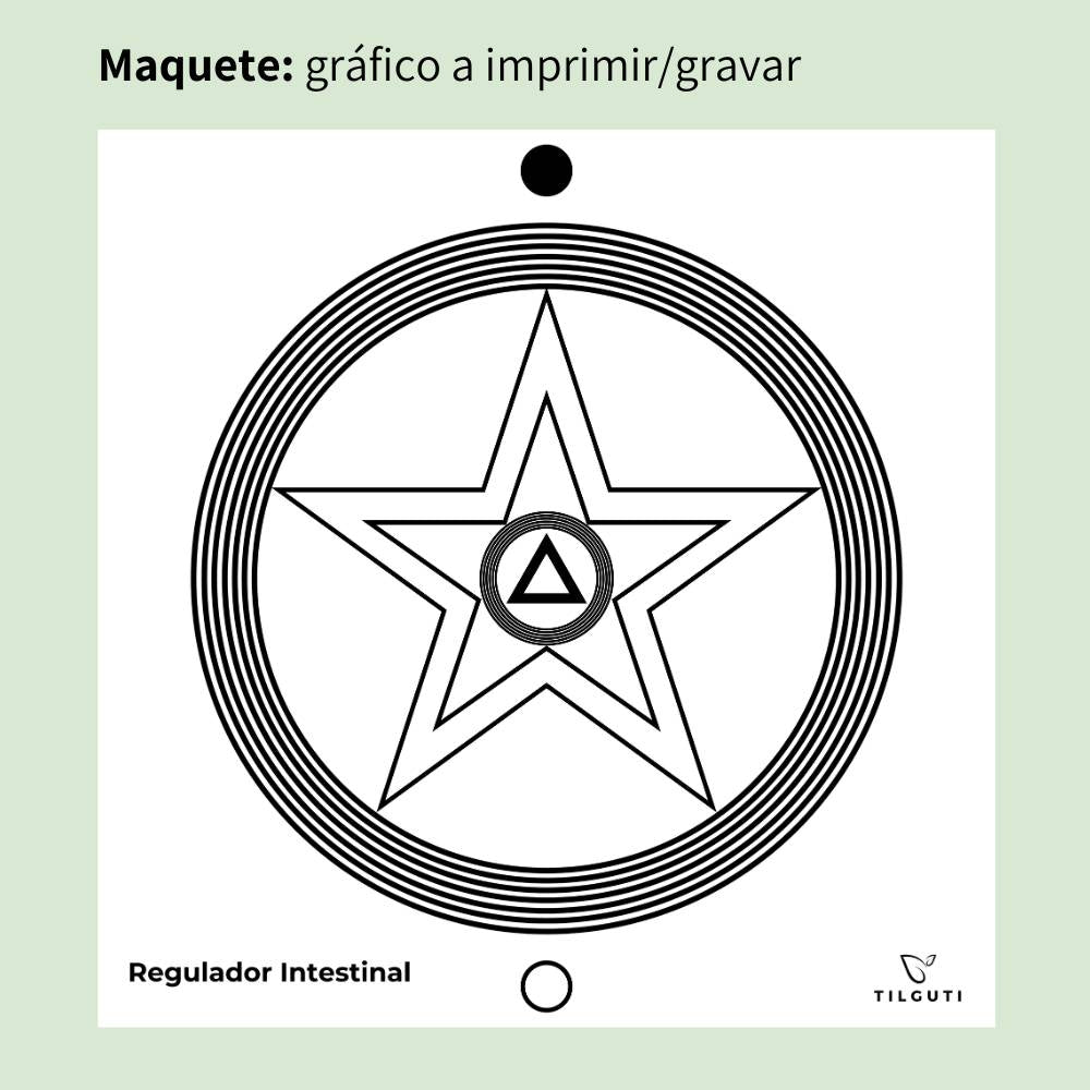134. Regulador Intestinal | Gráfico Radiestésico em MDF Lacado