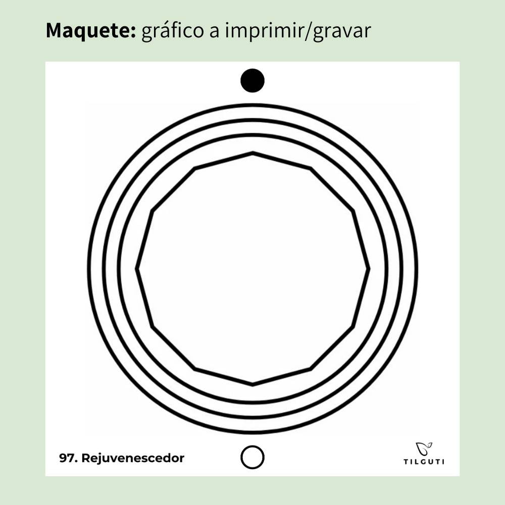 097. Rejuvenescedor | Gráfico Radiestésico em MDF Lacado