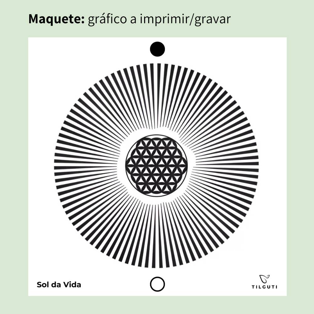 112. Sol da Vida | Gráfico Radiestésico em MDF Lacado