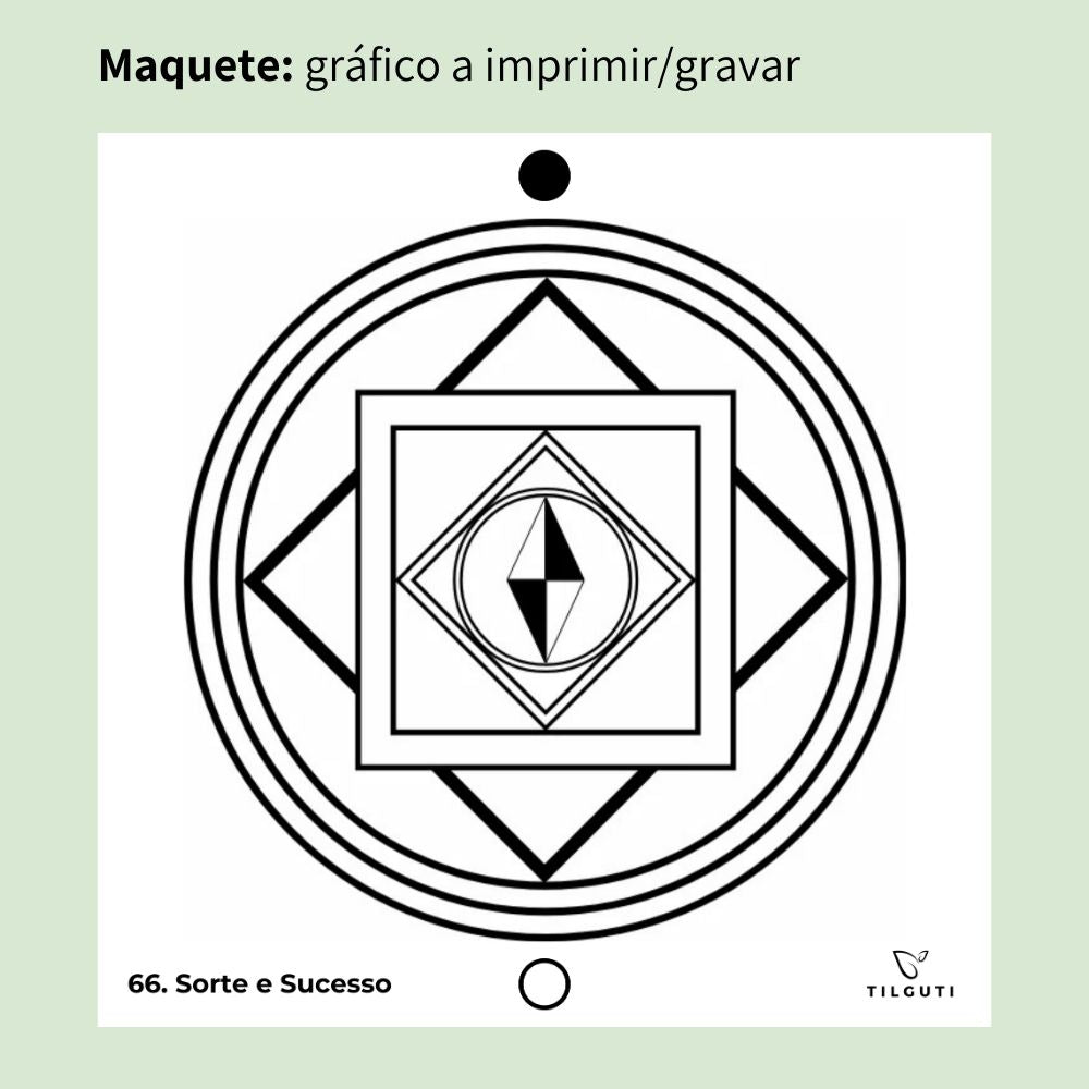 066. Sorte e Sucesso | Gráfico Radiestésico em MDF Lacado