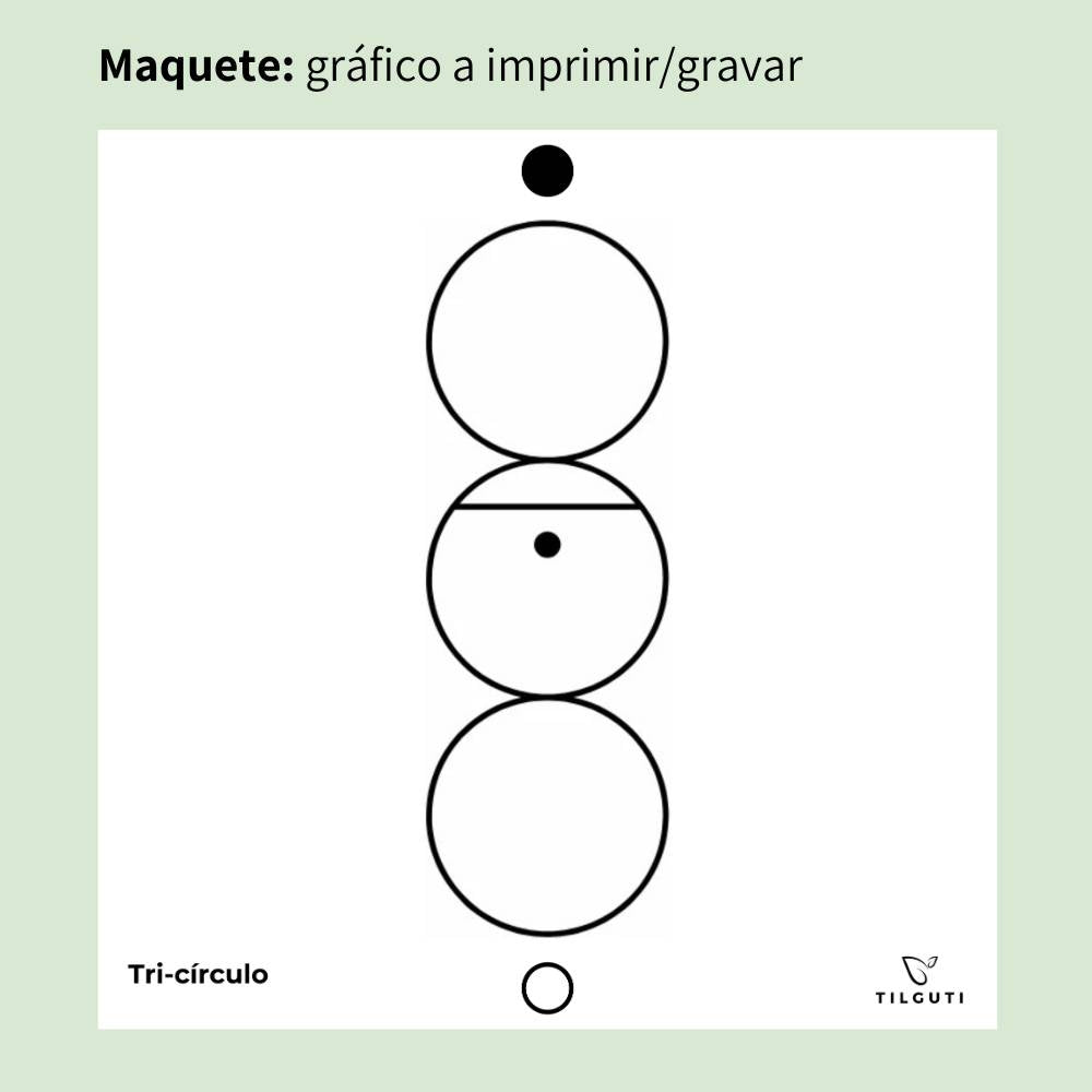 137. Tri-Círculo | Gráfico Radiestésico em MDF Lacado