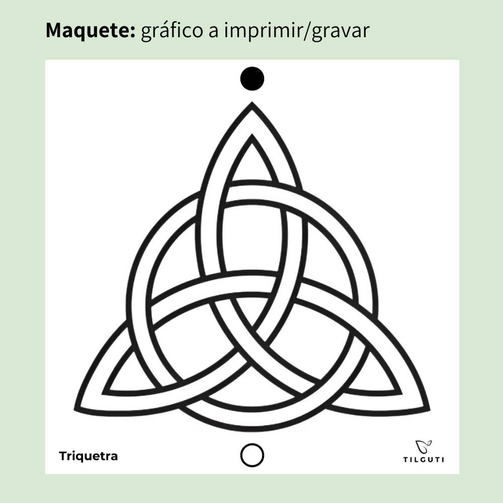 114. Triquetra | Gráfico Radiestésico em MDF Lacado