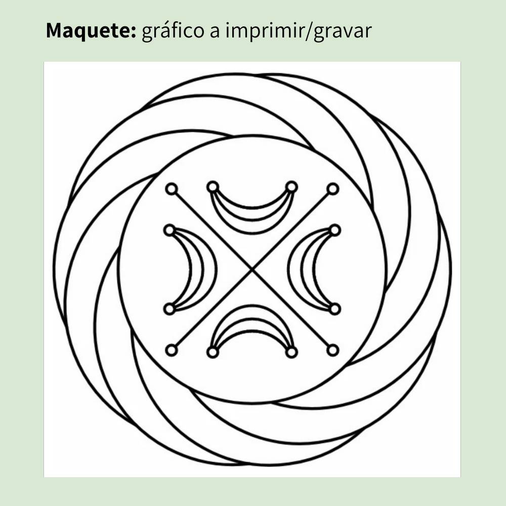 104. Torbellino con Luna | Cuadro radiestésico en MDF crudo