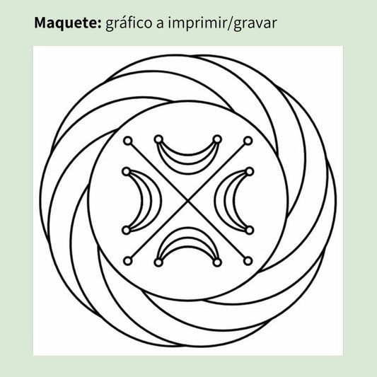 104. Torbellino con Luna | Cuadro radiestésico en MDF crudo