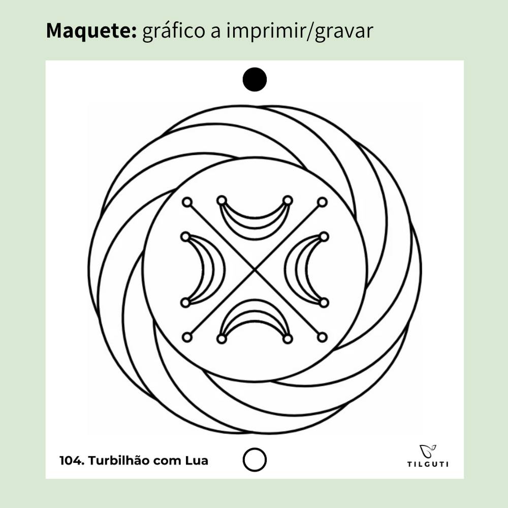 104. Turbilhão com Lua | Gráfico Radiestésico em MDF Lacado