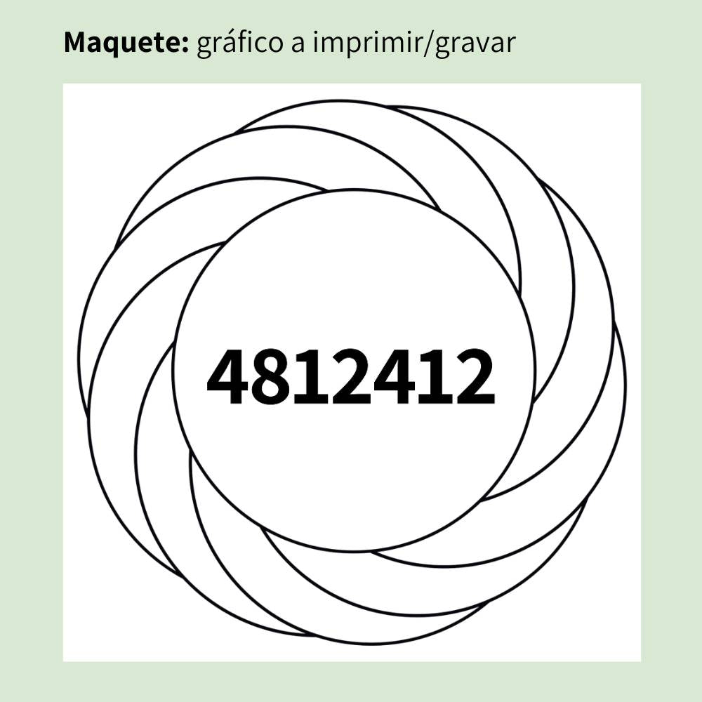 126. Turbilhão para Emagrecimento | Gráfico Radiestésico em MDF Cru