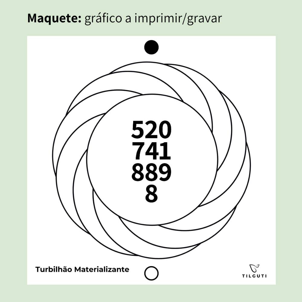 127. Turbilhão Materializante | Gráfico Radiestésico em MDF Lacado