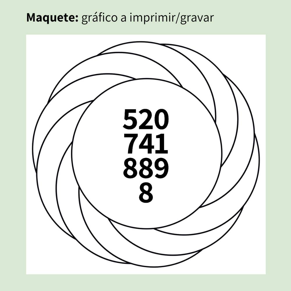 127. Turbilhão Materializante | Gráfico Radiestésico em MDF Cru