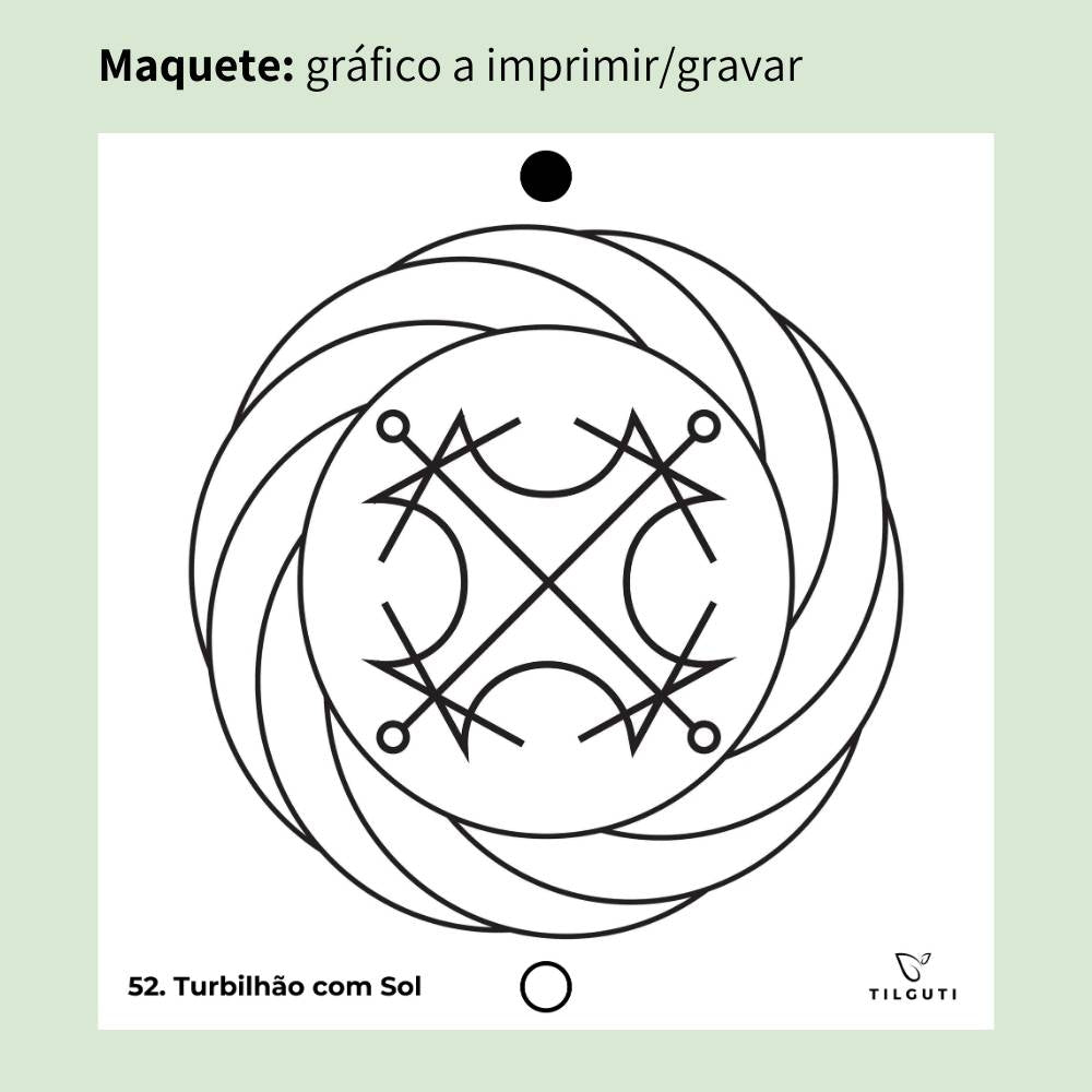 052. Turbilhão Sol | Gráfico Radiestésico em MDF Lacado