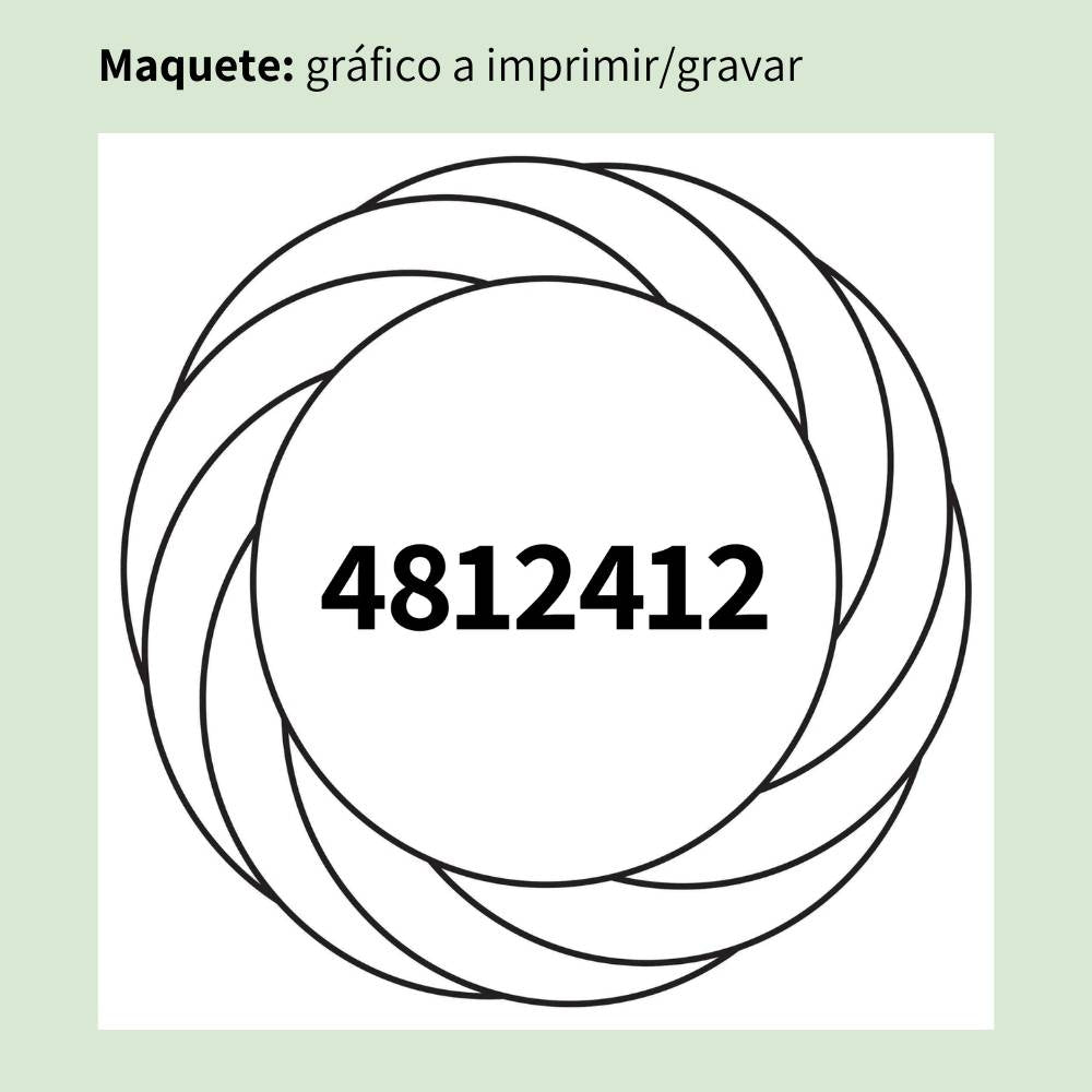 054. Turbilhão com Código Grabovoi  | Gráfico Radiestésico em MDF Cru