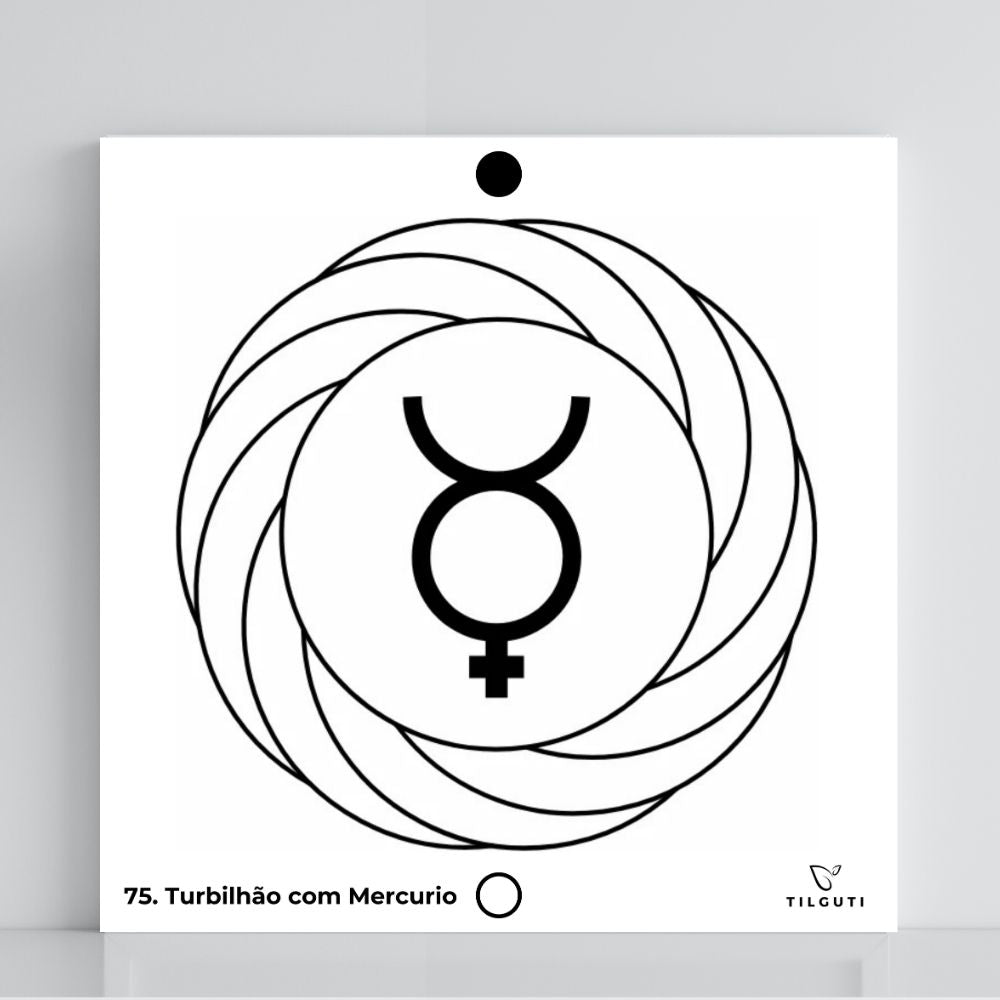 075. Tourbillon con mercurio | Tabla radiestésica de PVC
