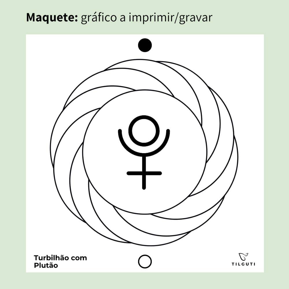 128. Torbellino con Plutón | Cuadro Radiestésico en MDF Lacado