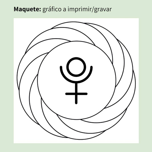 128. Turbilhão com Plutão | Gráfico Radiestésico em MDF Cru