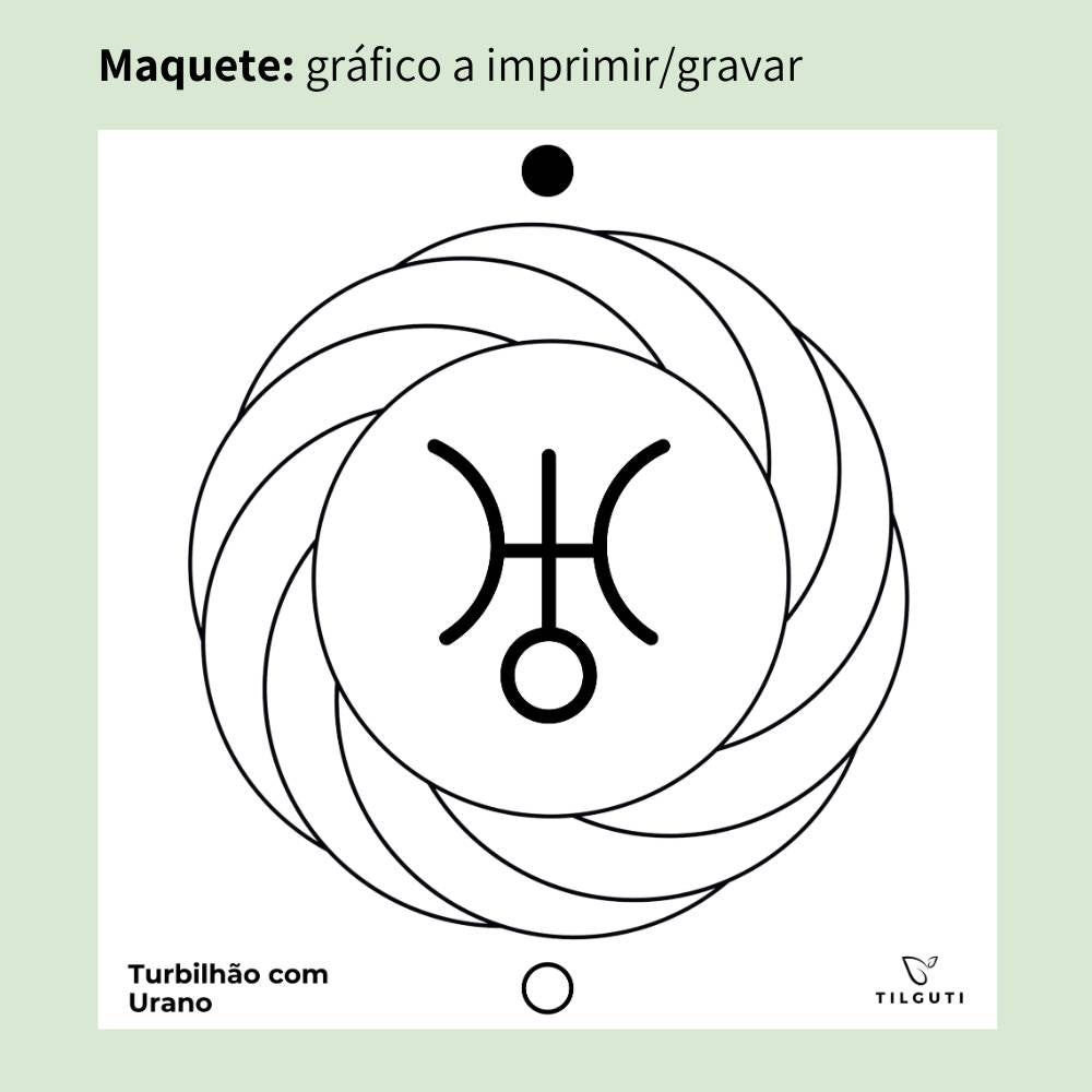 129. Torbellino con Urano | Cuadro Radiestésico en MDF Lacado