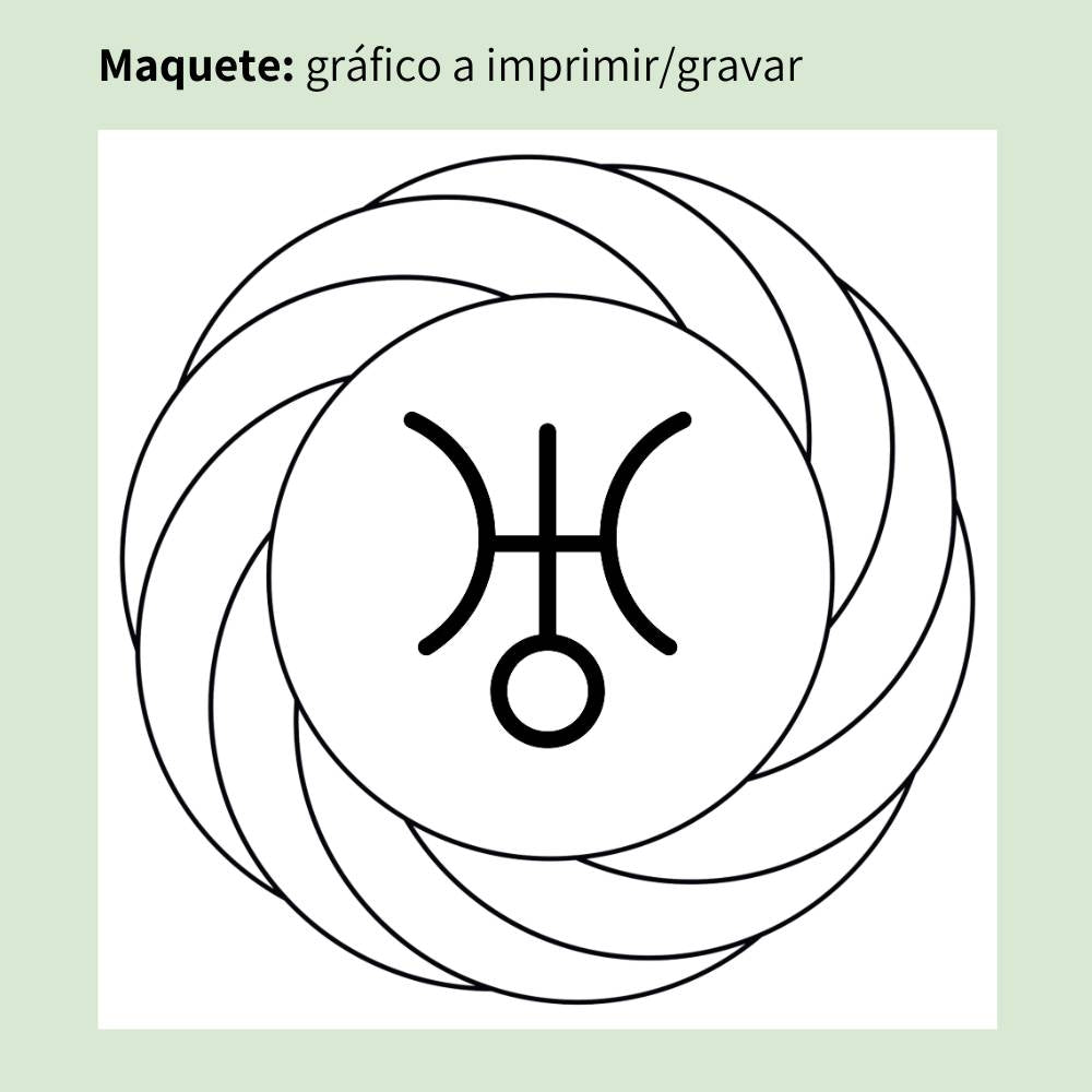 129. Turbilhão com Urano | Gráfico Radiestésico em MDF Cru